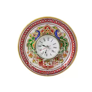 Multicolour Marble Decorative Table Clock