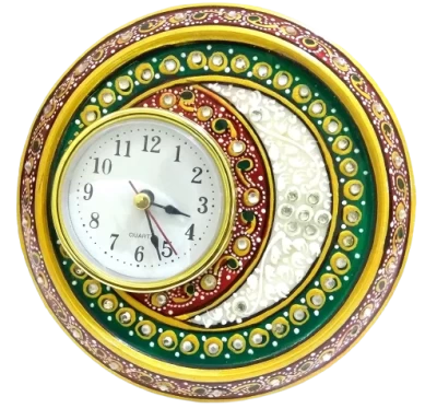 Marble Decorative Clock 6 Inch