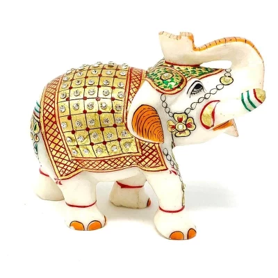 Marble Elephant In Painting