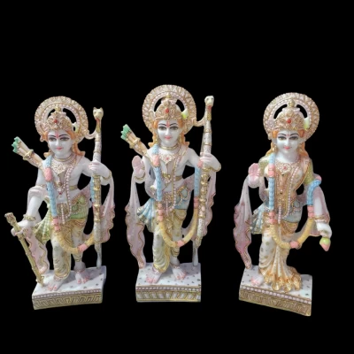 New Marble Dust Colored Painted Ram Darbar Set