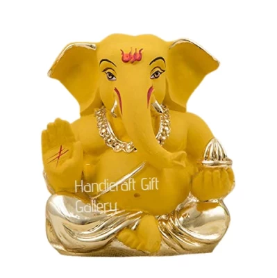 Gold Plated Yellow Ganesh