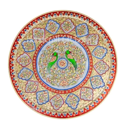 15 inch White Marble Decorative Plate