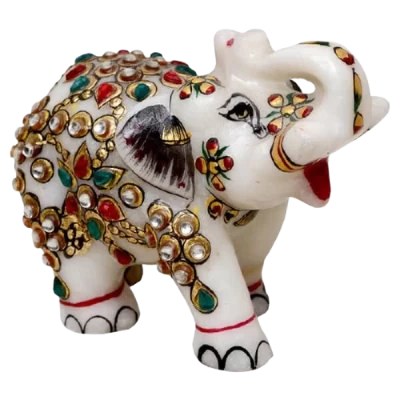 Marble Elephant 5 Inch