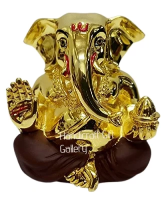 Gold Plated Brown Ganesh