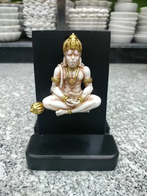 White Gold Hanuman Ji In 7 Inch