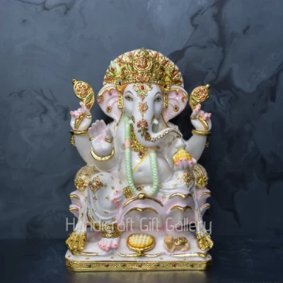 New Marble Dust Meena painting Ganesh