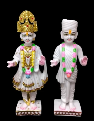Marble Dust Cut Gold White Swami Narayan