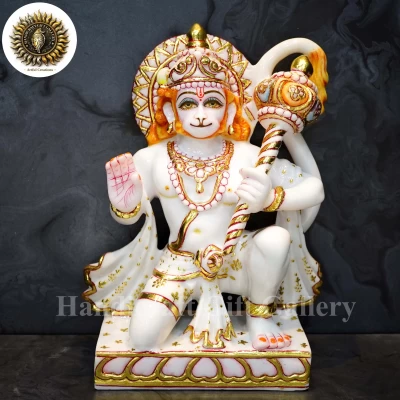 Marble Dust Hanuman Ji In 12 inch
