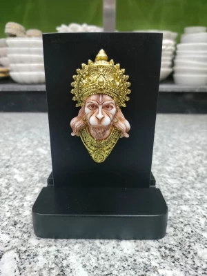 Golden Black Hanuman Ji Decorative Showpiece