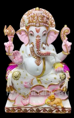 Marble Dust Ganesh Ji In 12 Inch