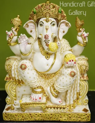Fine Marble Dust Ambos Painting Ganesh