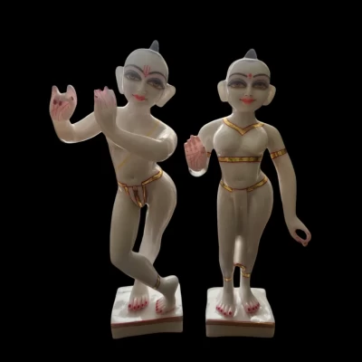 Marble Dust Iskon Radha krishna In 15 inch