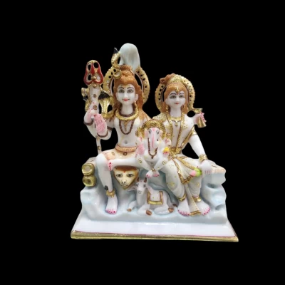 Marble Dust Shiv Pariwar In 9 Inch