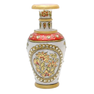 Hand Painted Gold Work Vase In 18 Inch