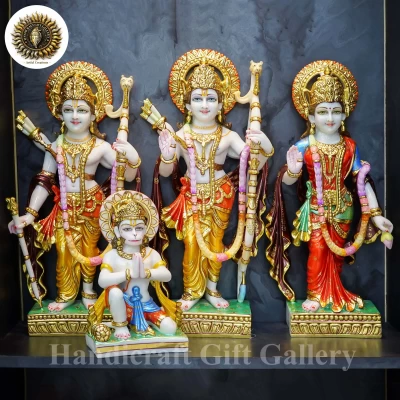 New Marble Dust Colored Painted Ram Darbar Set