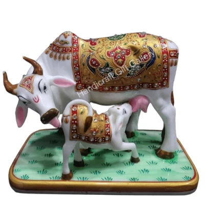 Marble Dust Cow & Calf In Galicha Painting