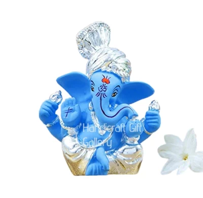 Silver Plated Pagdi Ganesh