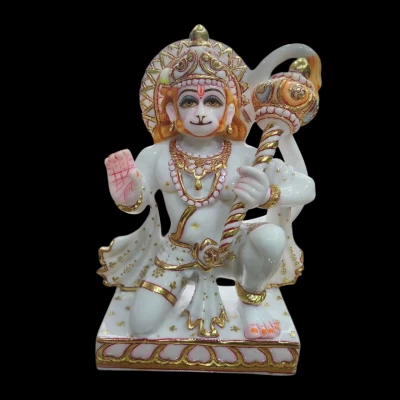 Marble Dust Hanuman Ji In 12 inch