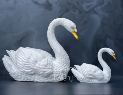 Marble Dust Swawn Pair