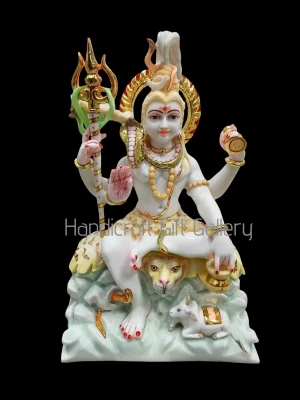 Marble Dust Mahadev Ji In 18 Inch