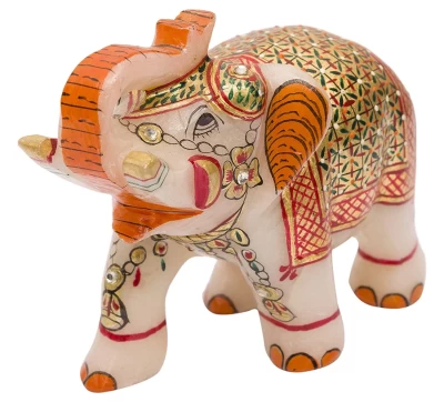 Marble Elephant 6 Inch In Painting