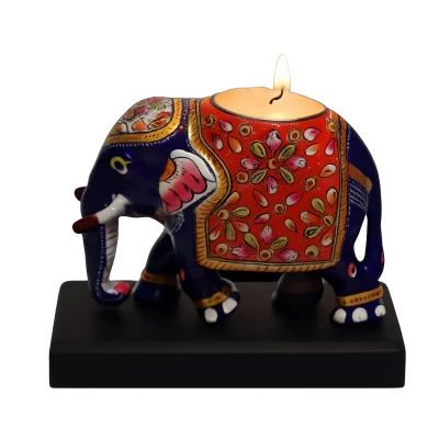 Metal Elephant Tea Light Candle Holder