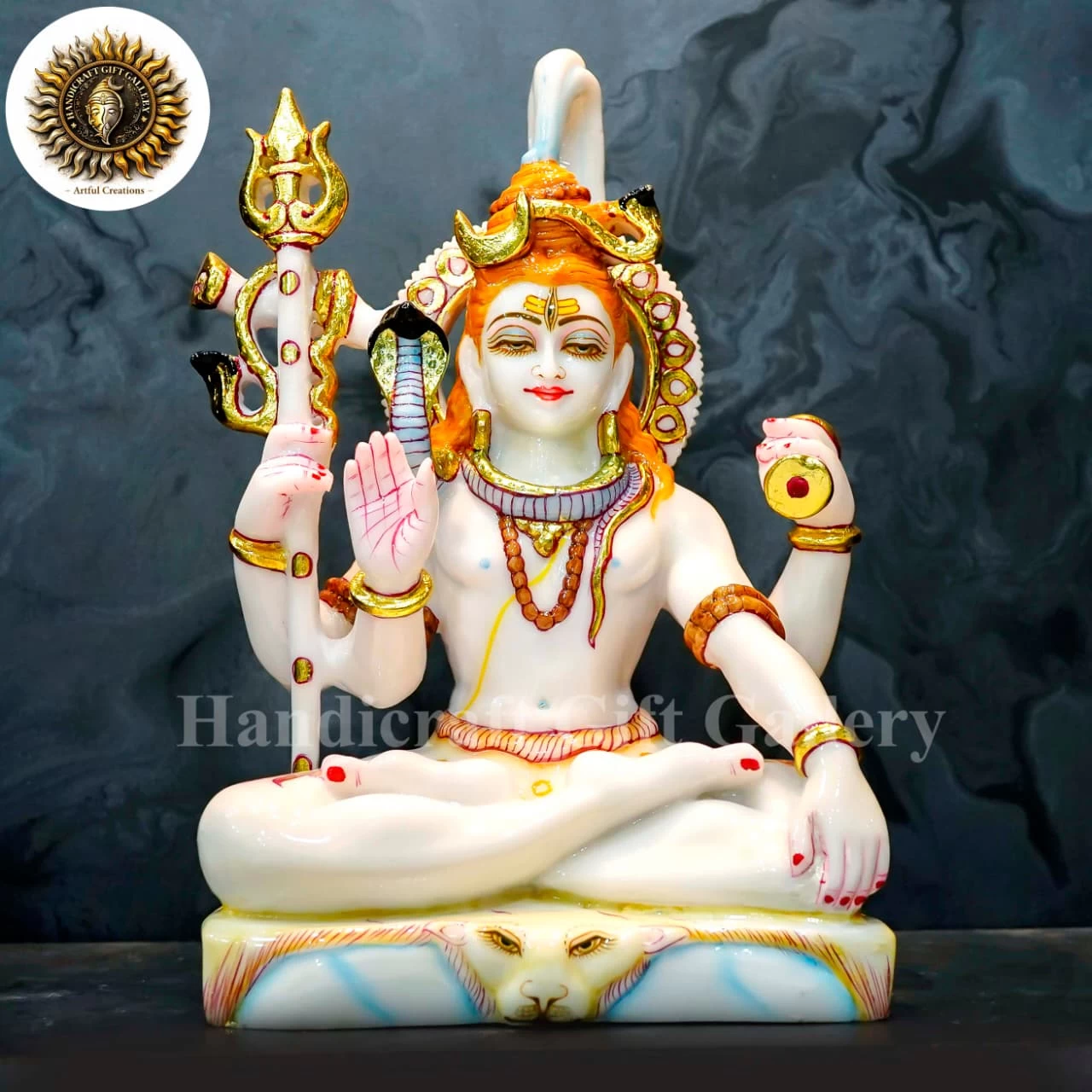New Culture Marble Shiv Ji In 12 Inch