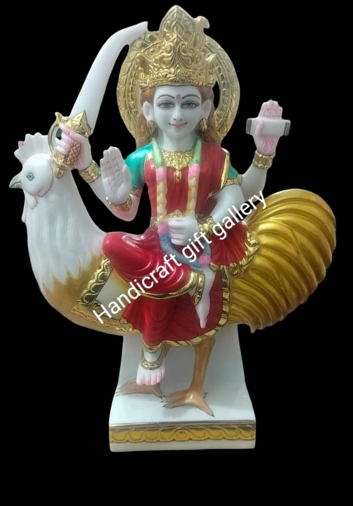 Marble Dust Murga Devi In 12 Inch