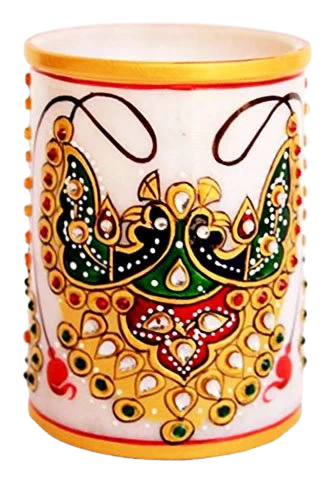 Marble Peacock Mobile Stand