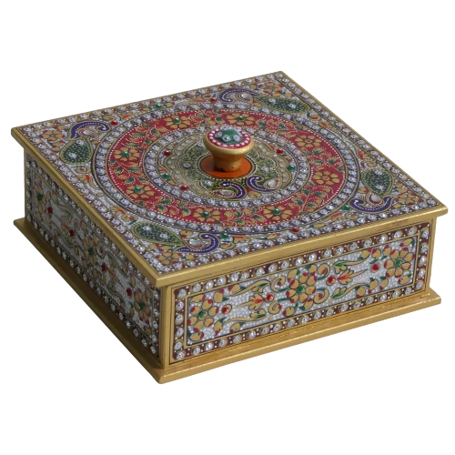 Marble Decorative Box In 9 Inch