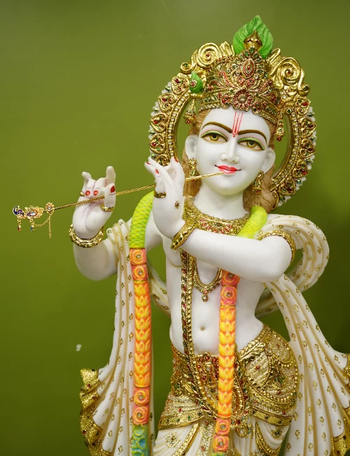 Marble Dust Meena Painting Radha Krishna