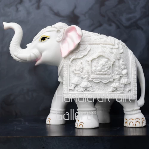 Marble Dust Elephant For Home Decor