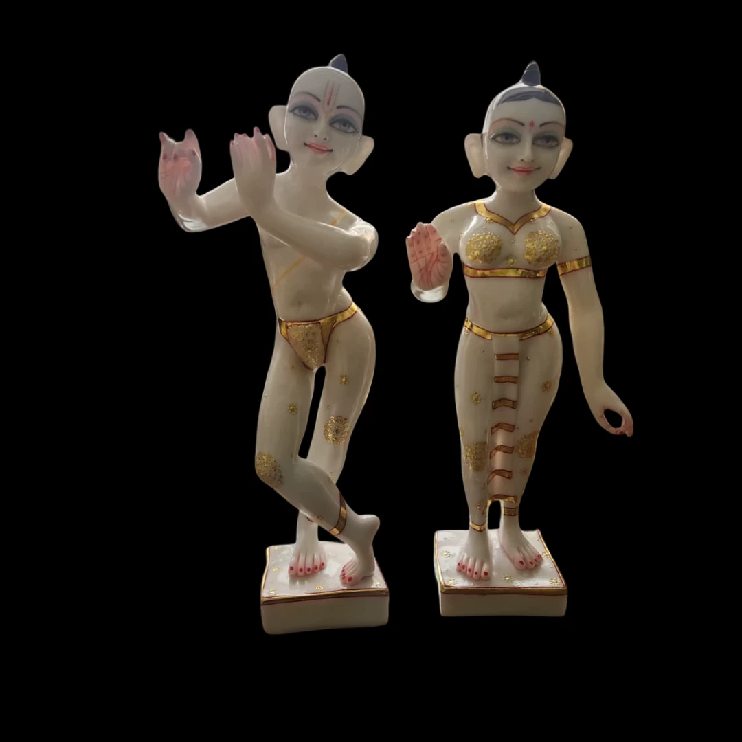 Marble Dust Iskon Radha Krishna In 18 Inch