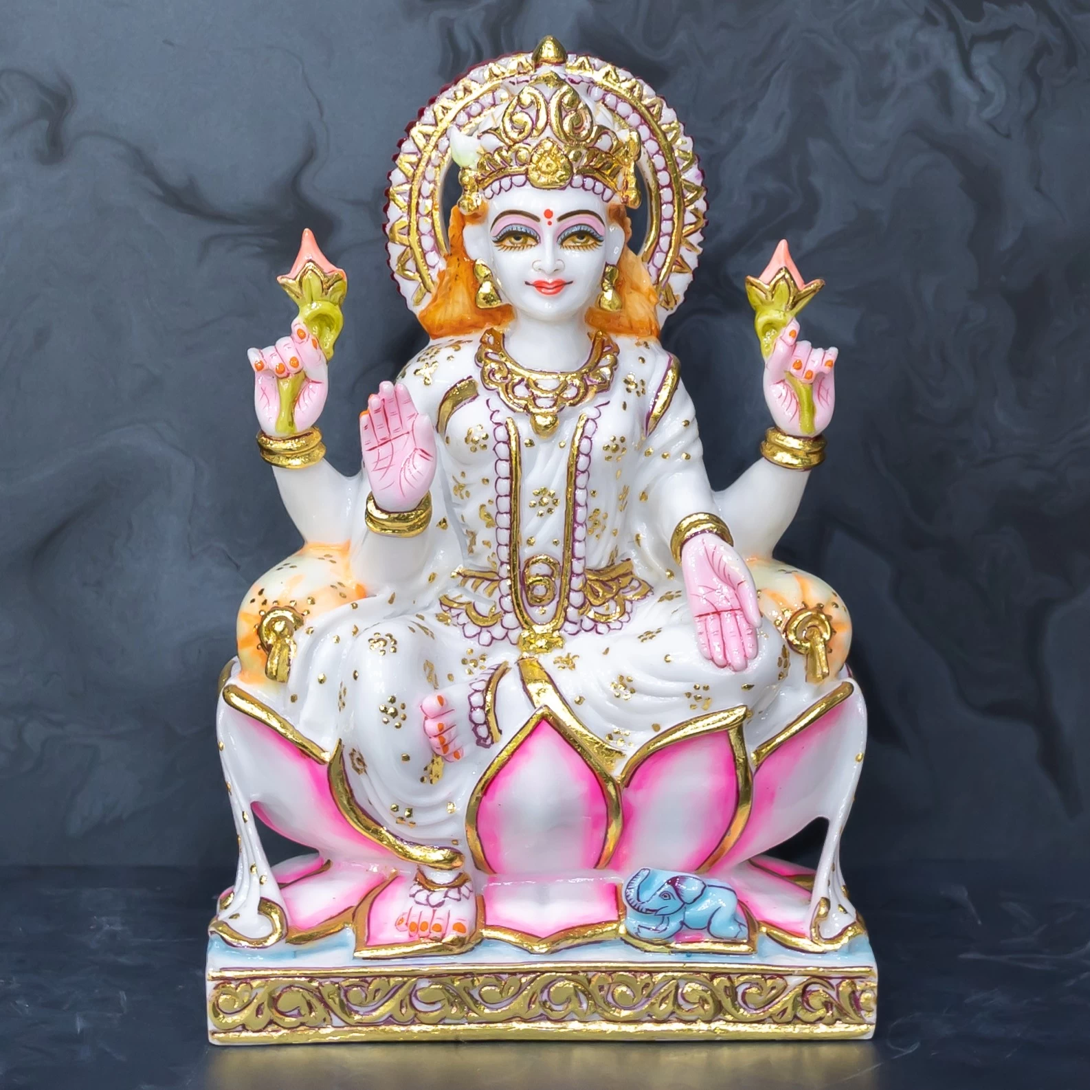 New Marble Dust Laxmi Ji In 12 Inch
