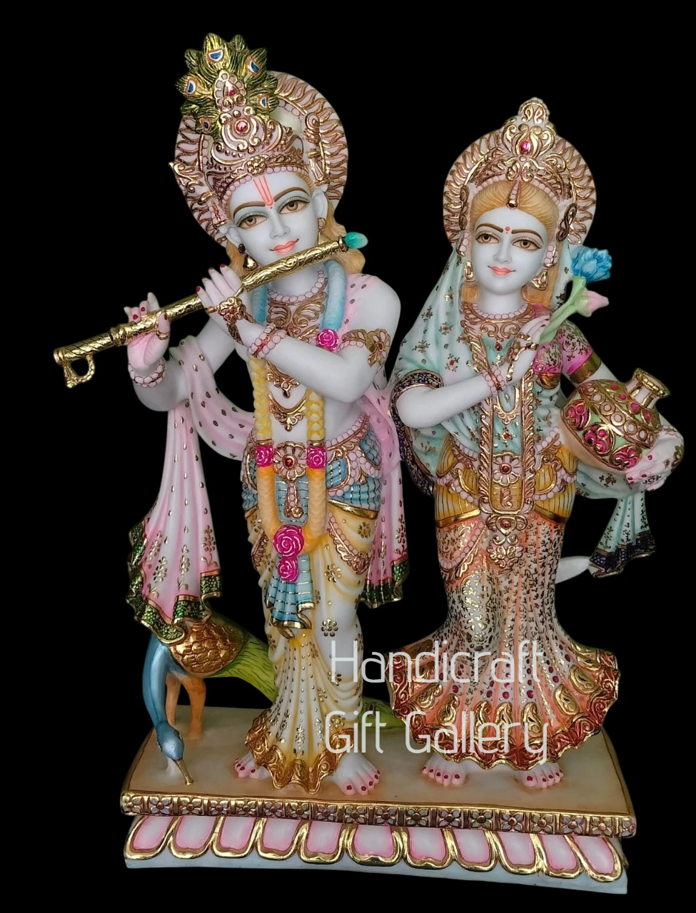 Fine Marble Dust Jugal Radha Krishna