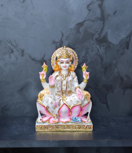 New Marble Dust Laxmi Ji In 12 Inch