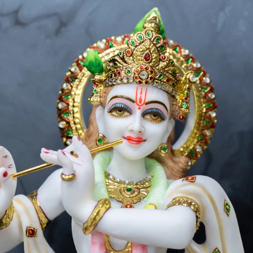 Fine Marble Dust Radha Krishna Set