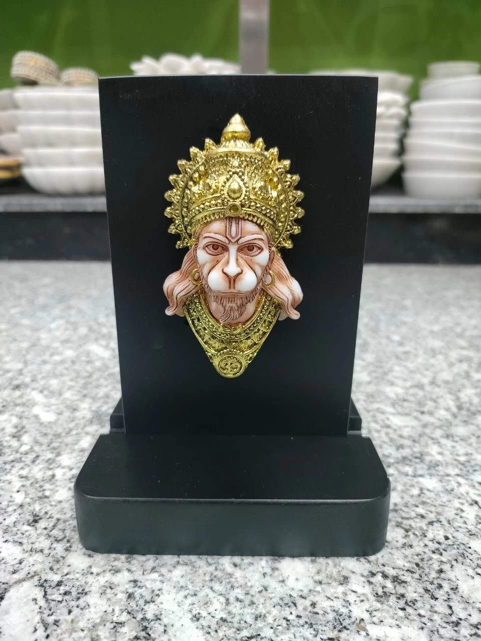 Golden Black Hanuman Ji Decorative Showpiece