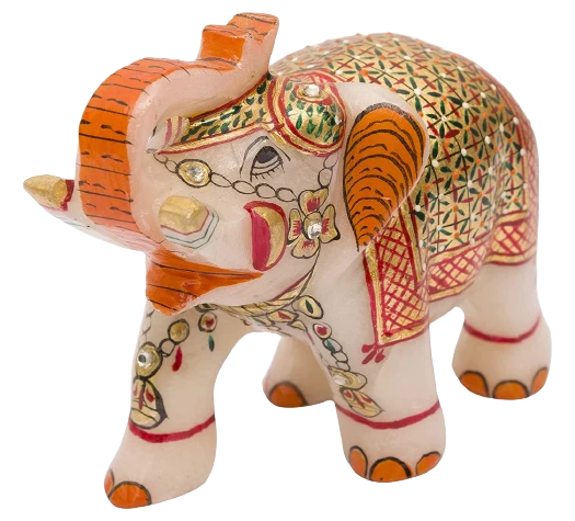 Marble Elephant 6 Inch In Painting