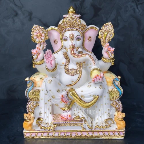Fine Marble Dust Ambos Painting Ganesh Ji