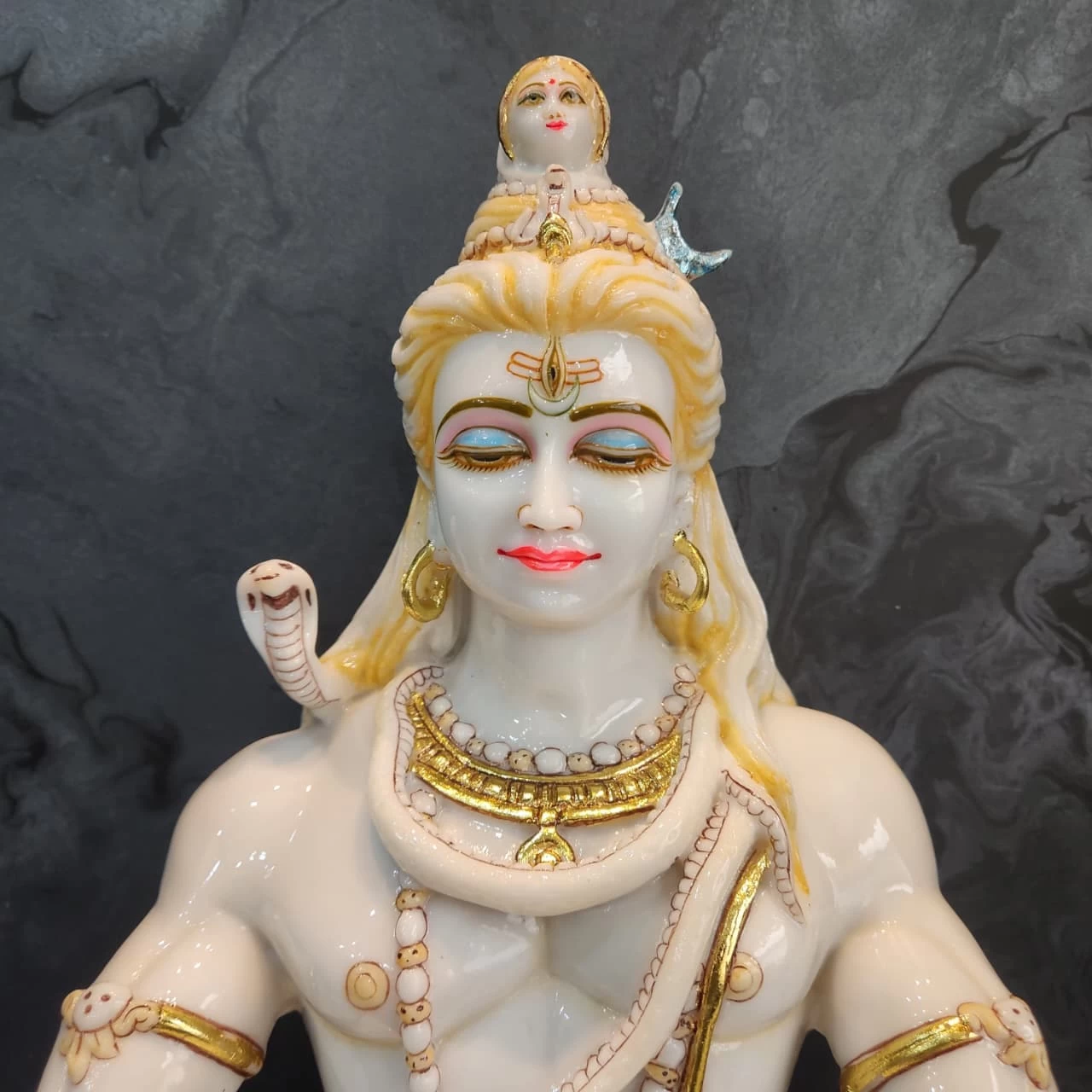 New Culture Marble Mahadev Ji In 18 Inch
