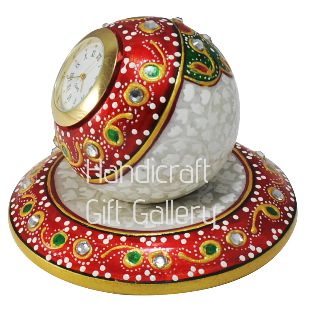 Marble Round Stand Clock