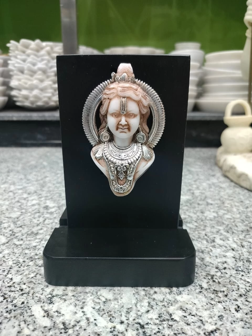 Silver Black Ramlala Decorative Showpiece In 7 Inch