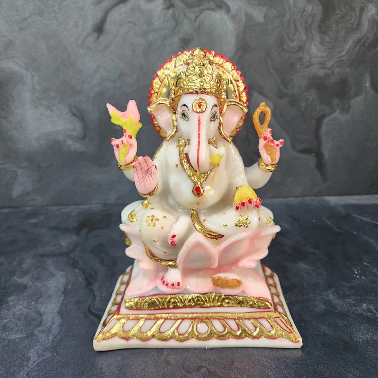 New Marble Dust Ganesh Ji In 6 Inch
