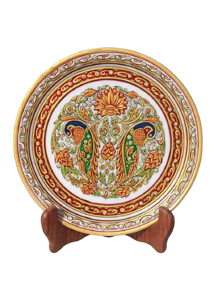 Marble Decorative Clock With Stand In 9 Inch