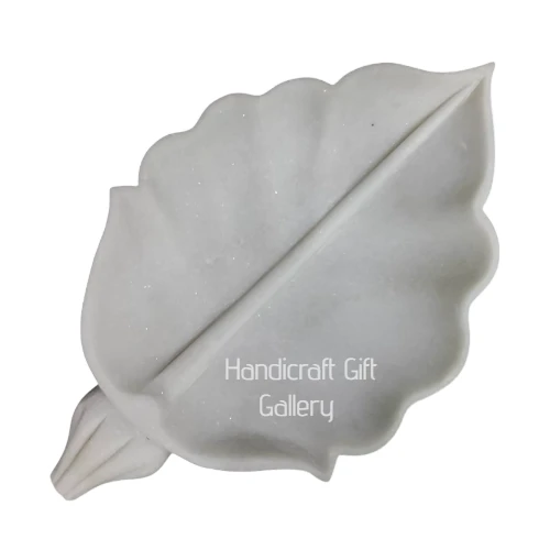 White Marble Patta Shaped Bowl