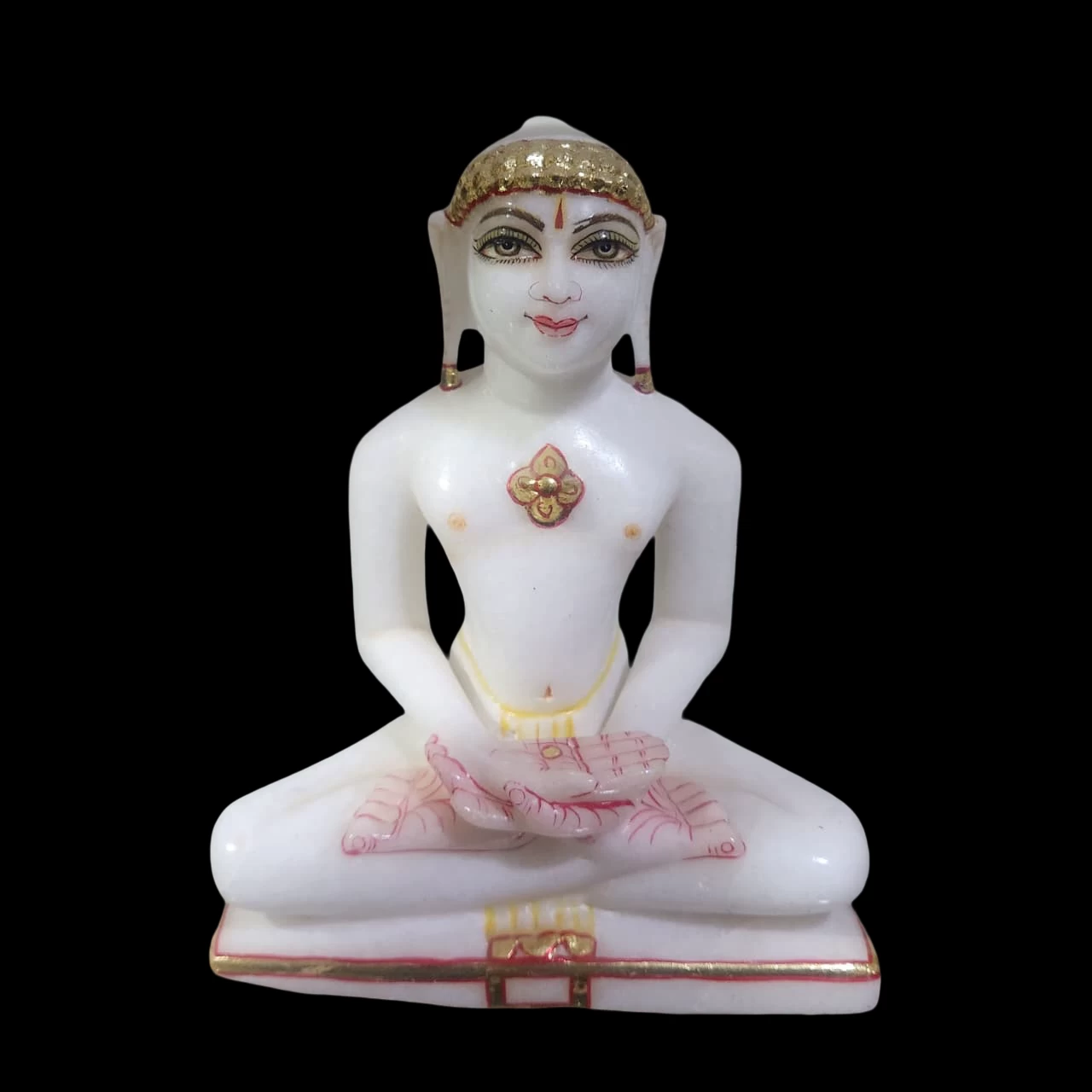 Marble Mahavir Swami Ji In 9 Inch
