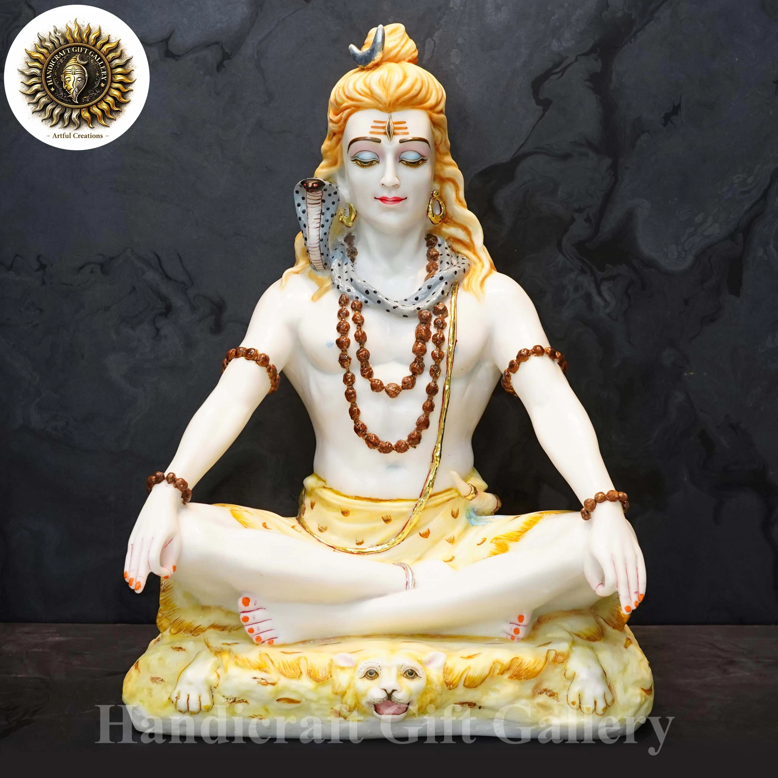 Culture Marble Shiv Ji In 18 Inch
