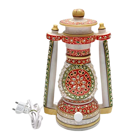 White Marble Lantern 12 Inch