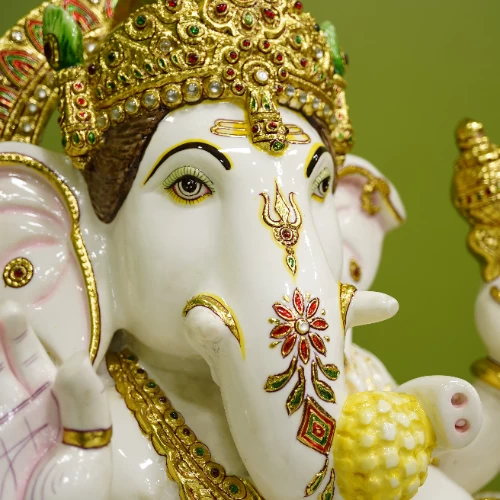 Fine Marble Dust Ambos Painting Ganesh